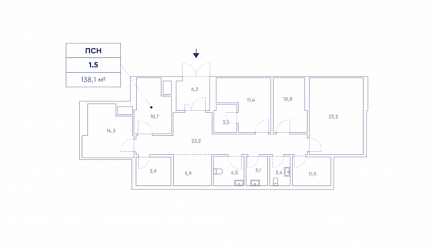 ПСН 138,10 м² в Наметкин Тауэр - Продажа ПСН