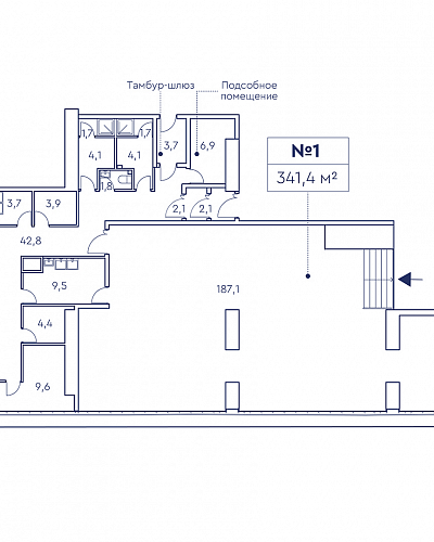 Коммерческое помещение 341,4 м² в РЕД 7 - Аренда ПСН