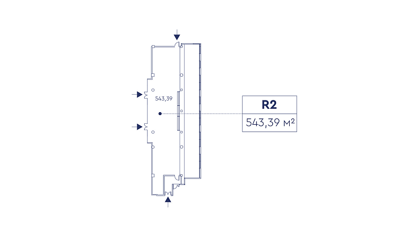 Помещение 543,39 кв.м. в ТРЦ Гудзон - Аренда ПСН