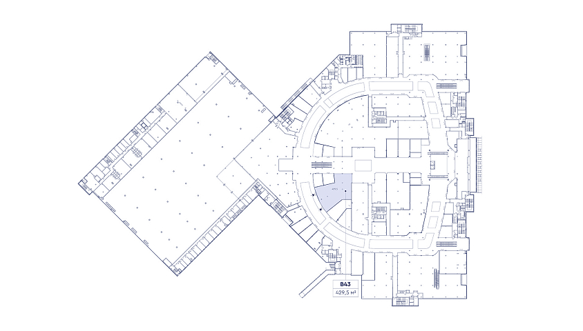 Помещение 429,50 кв.м. в ТРЦ Гудзон - Аренда Торговое помещение