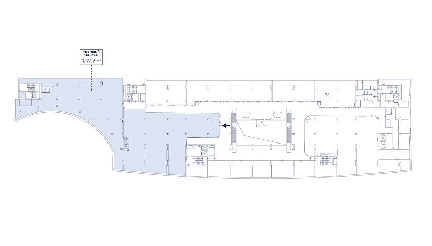 Коммерческое помещение 1097,90 м² в ТЦ Южный - Аренда Торговое помещение