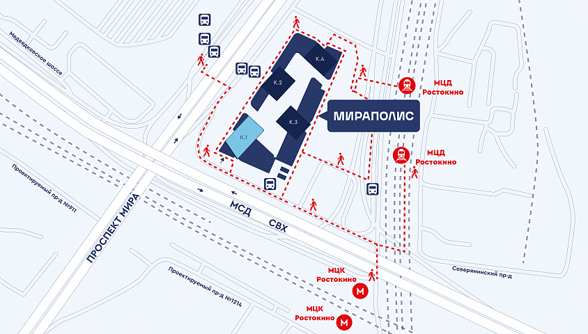 Офис 1482,30 м² в МФК Мираполис - Продажа Офисное помещение