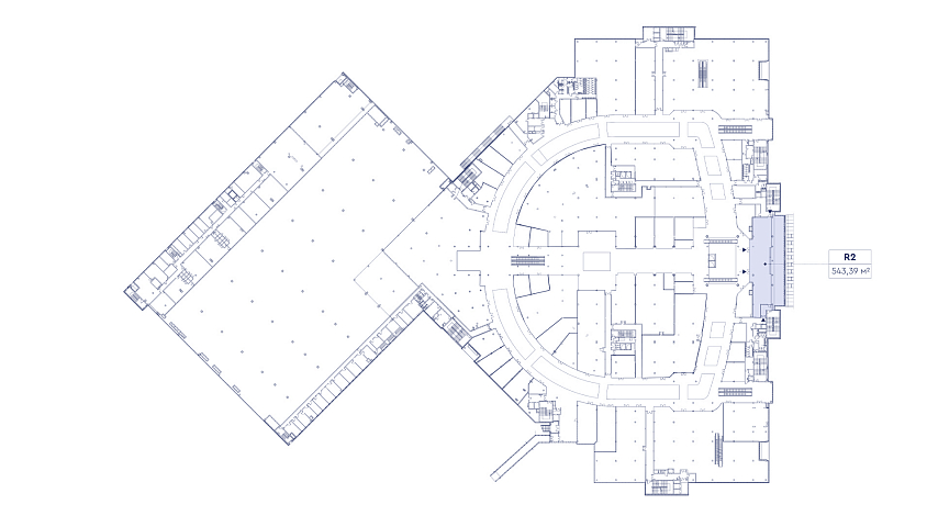 Помещение 543,39 кв.м. в ТРЦ Гудзон - Аренда ПСН